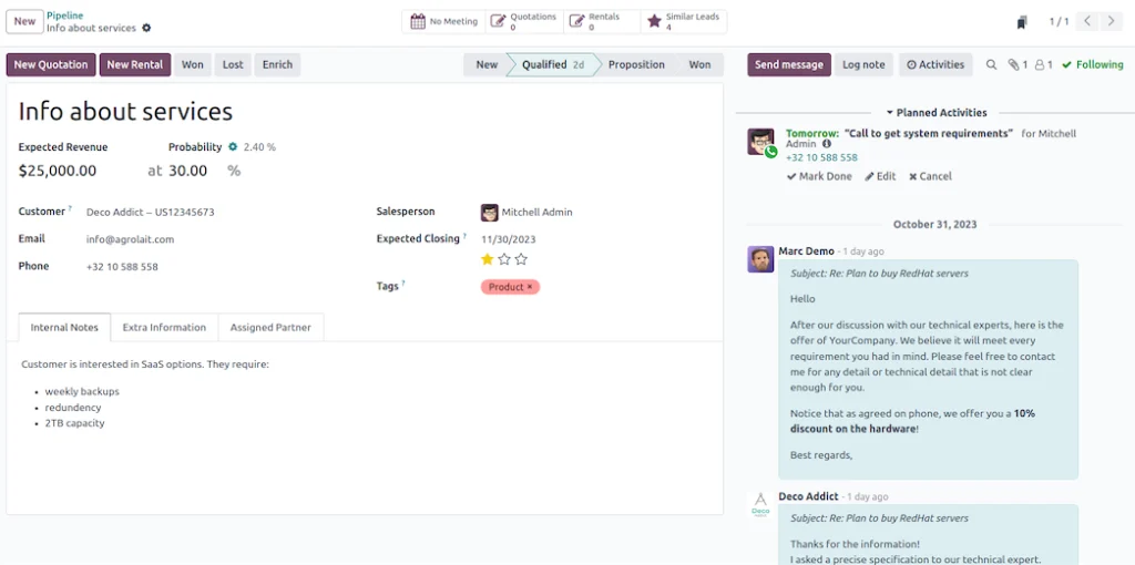 Odoo Communication