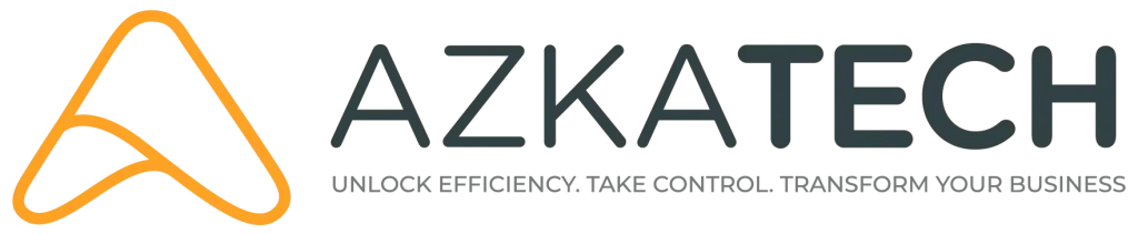 Azkatech Logo with Transparent Background Wide